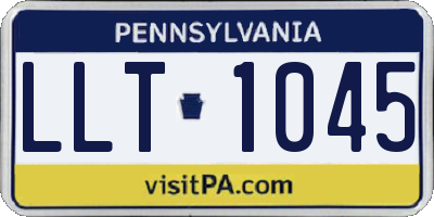 PA license plate LLT1045