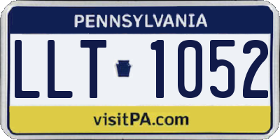 PA license plate LLT1052