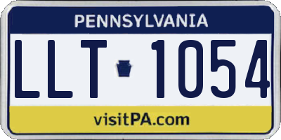 PA license plate LLT1054