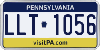 PA license plate LLT1056