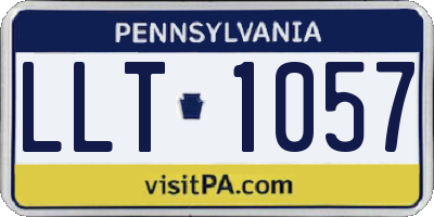 PA license plate LLT1057