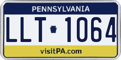 PA license plate LLT1064