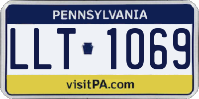PA license plate LLT1069