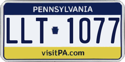 PA license plate LLT1077