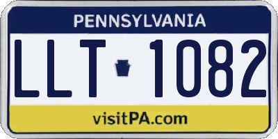 PA license plate LLT1082