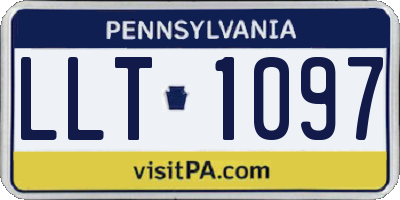 PA license plate LLT1097