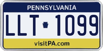 PA license plate LLT1099