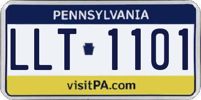 PA license plate LLT1101