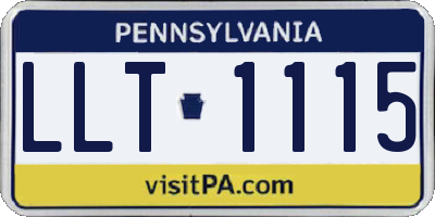 PA license plate LLT1115