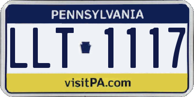 PA license plate LLT1117