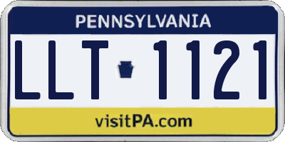 PA license plate LLT1121