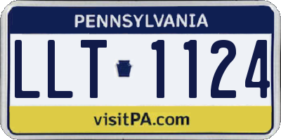 PA license plate LLT1124