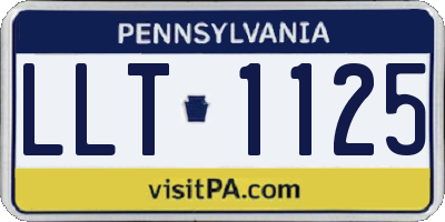 PA license plate LLT1125
