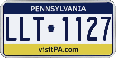 PA license plate LLT1127