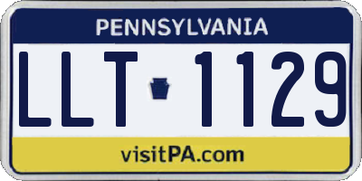 PA license plate LLT1129