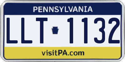 PA license plate LLT1132