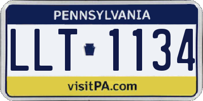 PA license plate LLT1134