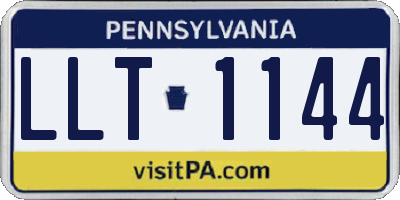 PA license plate LLT1144