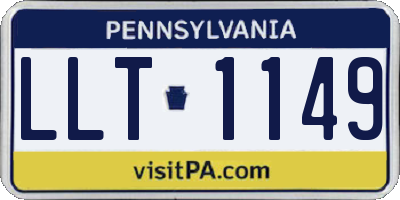 PA license plate LLT1149