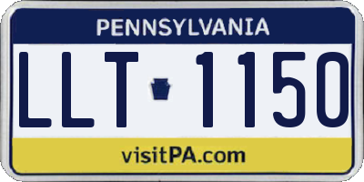 PA license plate LLT1150