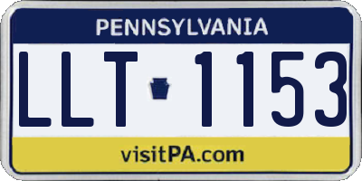 PA license plate LLT1153