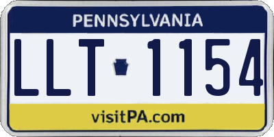 PA license plate LLT1154