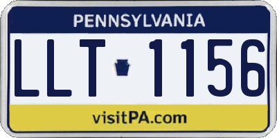 PA license plate LLT1156