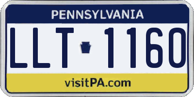 PA license plate LLT1160