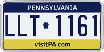 PA license plate LLT1161