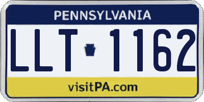 PA license plate LLT1162