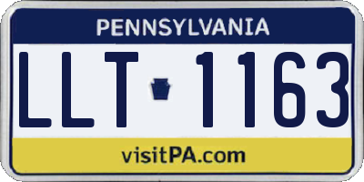 PA license plate LLT1163