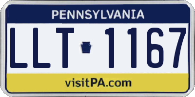PA license plate LLT1167