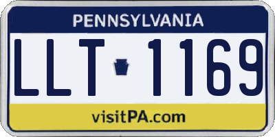 PA license plate LLT1169