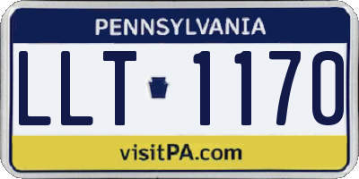 PA license plate LLT1170