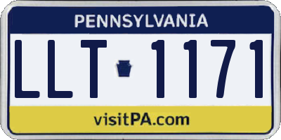 PA license plate LLT1171