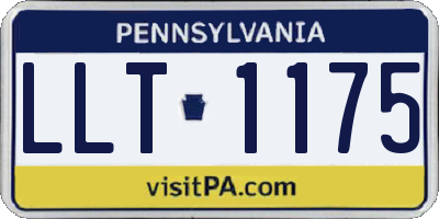 PA license plate LLT1175