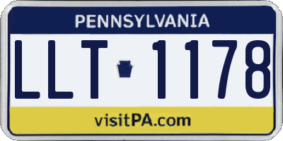 PA license plate LLT1178