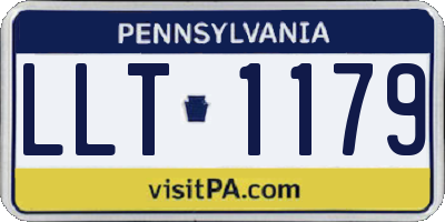 PA license plate LLT1179