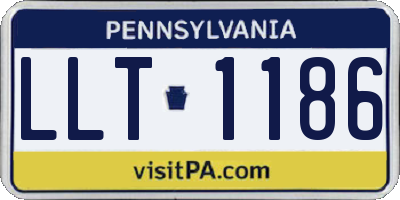 PA license plate LLT1186