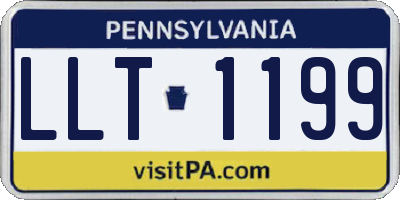 PA license plate LLT1199