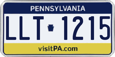 PA license plate LLT1215