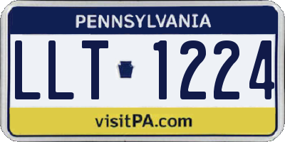 PA license plate LLT1224