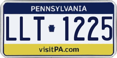 PA license plate LLT1225