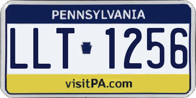PA license plate LLT1256