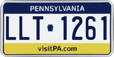 PA license plate LLT1261