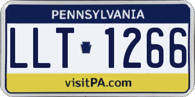PA license plate LLT1266