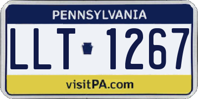 PA license plate LLT1267