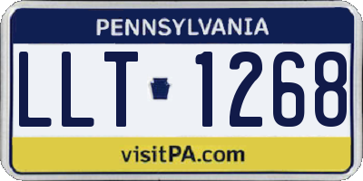PA license plate LLT1268