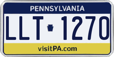 PA license plate LLT1270