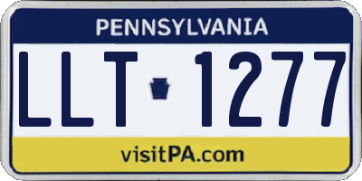 PA license plate LLT1277